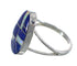 Genuine Sterling Silver Lapis And Opal Inlay Ring Size 8-1/4 RX59076